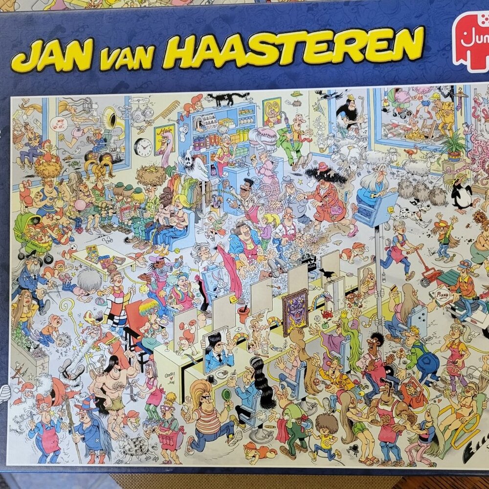 Jumbo At The Hair Dressers 1000pc jigsaw puzzle by Jan van Haasteren Ltd